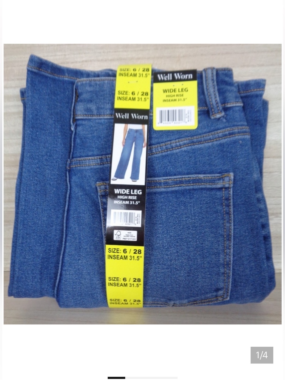Well Worn Wide Leg Jeans